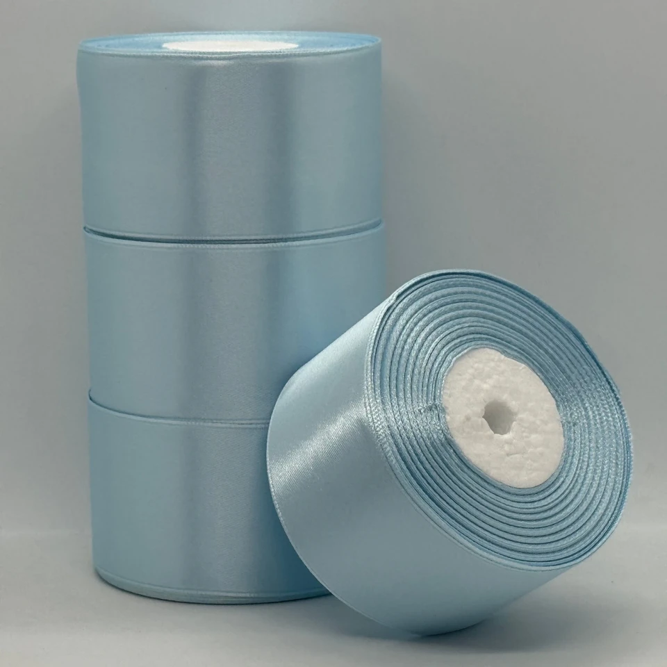 Атласна стрічка 5 см (33 м.), 104 світлий блакитний