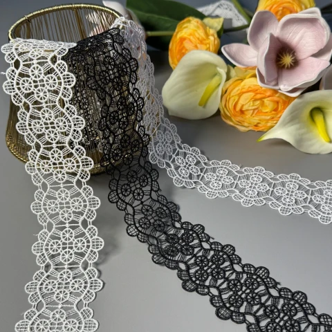 Кружево полиэстер ВВ"Молочная искра" 5 см.(1 м.), білий
