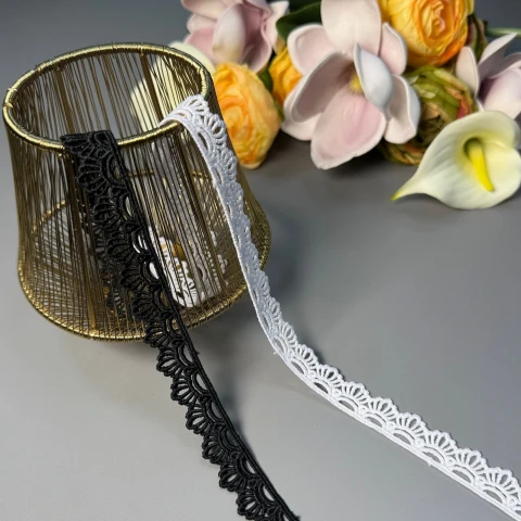 Кружево полиэстер "Сияние элегантности" 2 см. (1 м.), білий