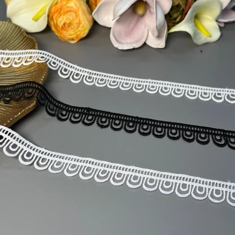 Кружево полиэстер ВВ"Линия утонченности"2,5 см.(1 м.), білий