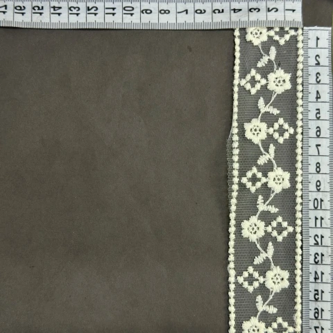 Кружево органза «Небесная лепестка» 4 см (1 м.), молочний