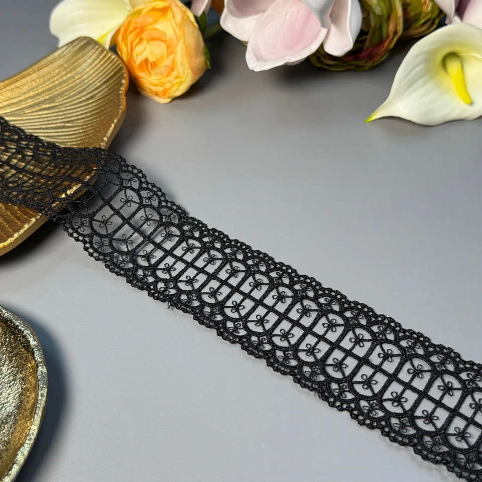 Кружево полиэстер ВВ"Белая мелодия" 5 см.(1 м), чорний
