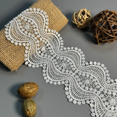 Кружево полиэстер 182 10 см.(1 м.), білий