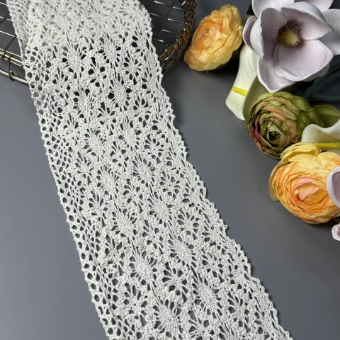 Кружево макраме "Белый мираж" 10 см.(1 м.), бежевий