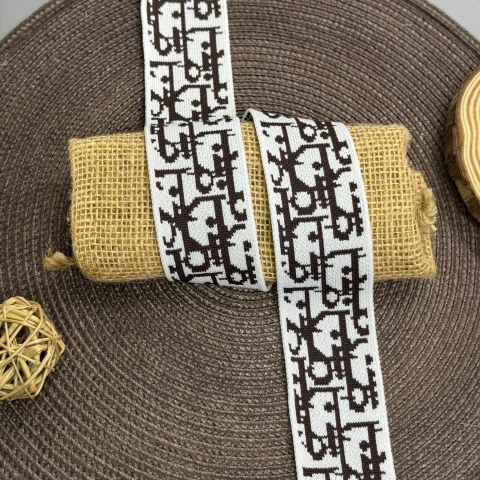 Лампас трикотажный Дарья 4 см (1 м), C:3 темно коричневий