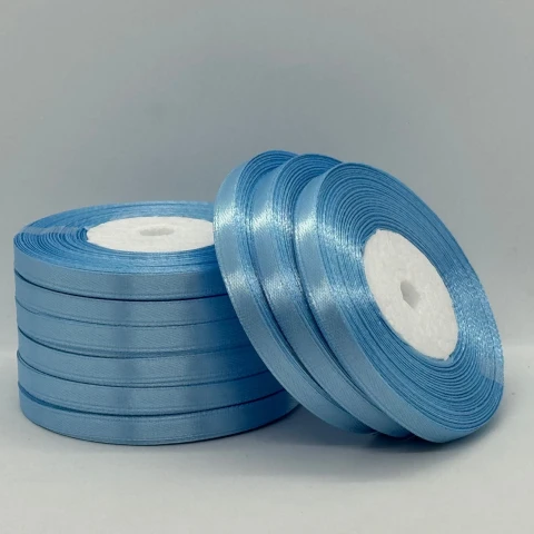 Атласная лента 0.6 см (33 м.), 187 блакитний