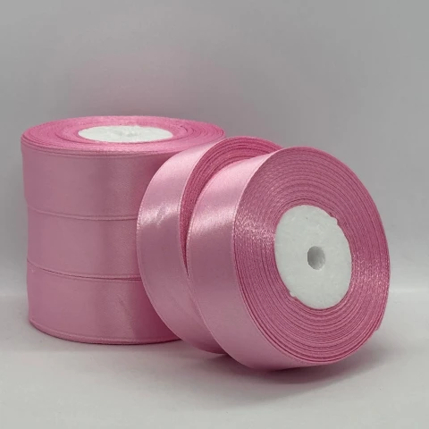 Атласная лента 2,5 см (33 м.), 94 рожева пудра