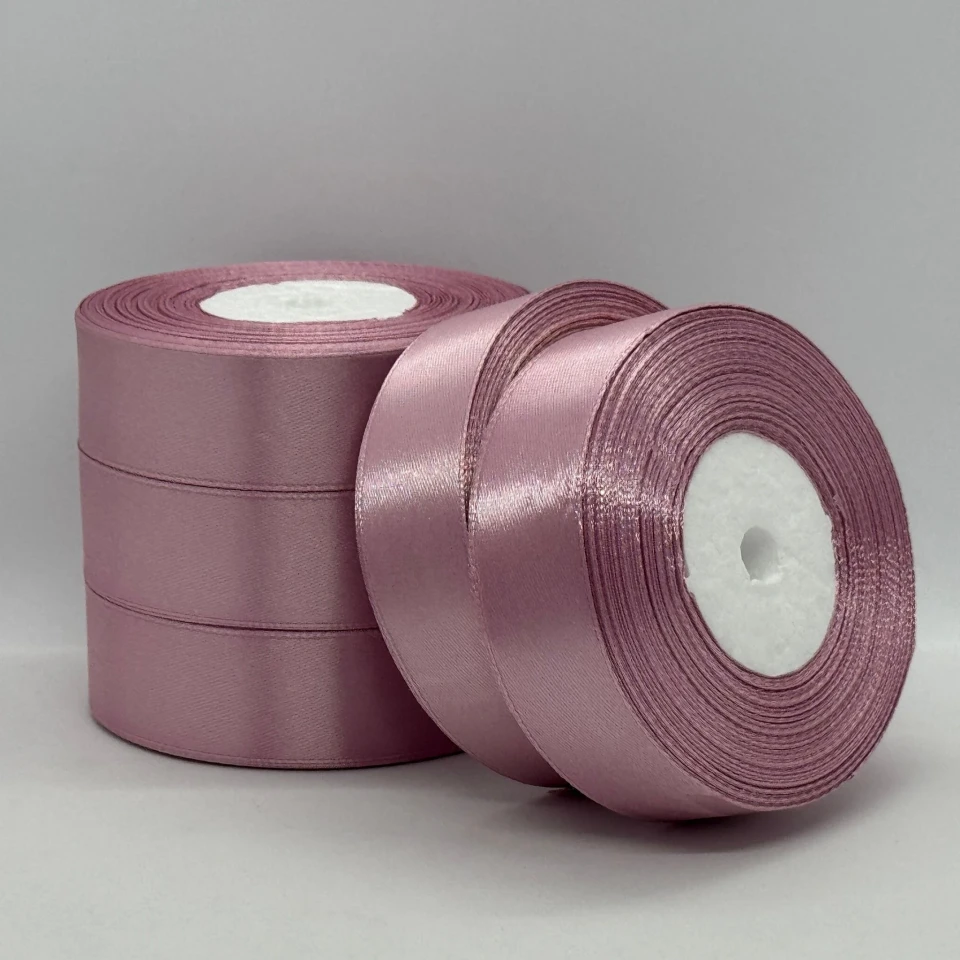 Атласная лента 2,5 см (33 м.), 169 рожеве золото