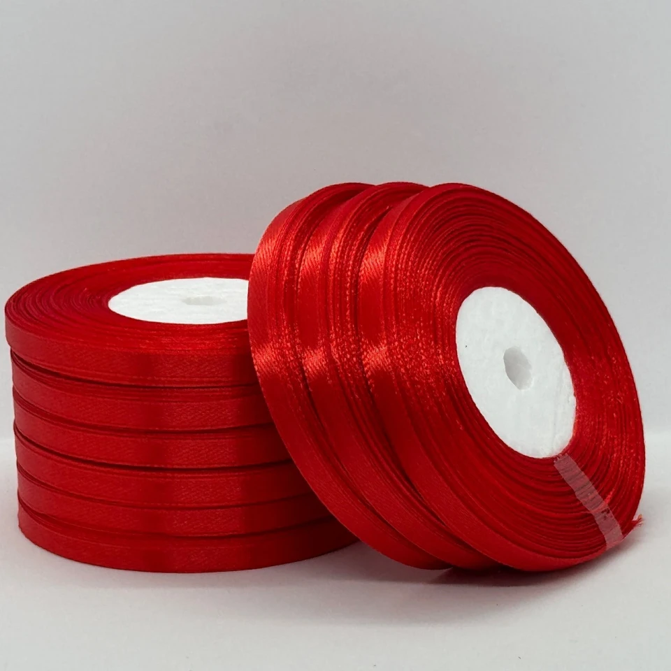 Атласная лента 0.6 см (33 м.), 26 бордовий