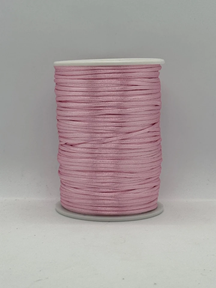 Шнур атласный корсетный 2.3 мм (100 ярдов/91,44 м.), 31 блідий рожевий