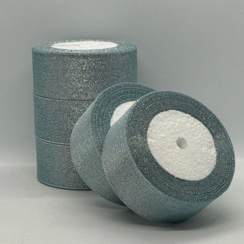 Тасьма парчева 4 см (25 ярдів/22,75 м.), 68 світлий блакитний