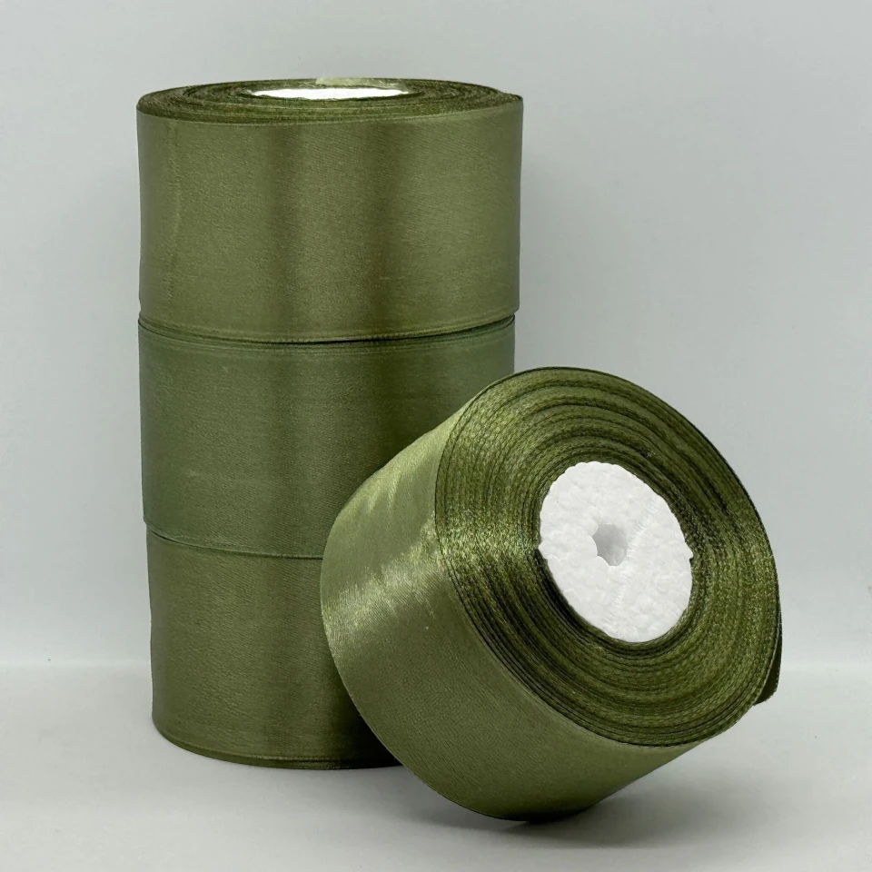 Атласная лента 5 см (33 м.), 183 хакі