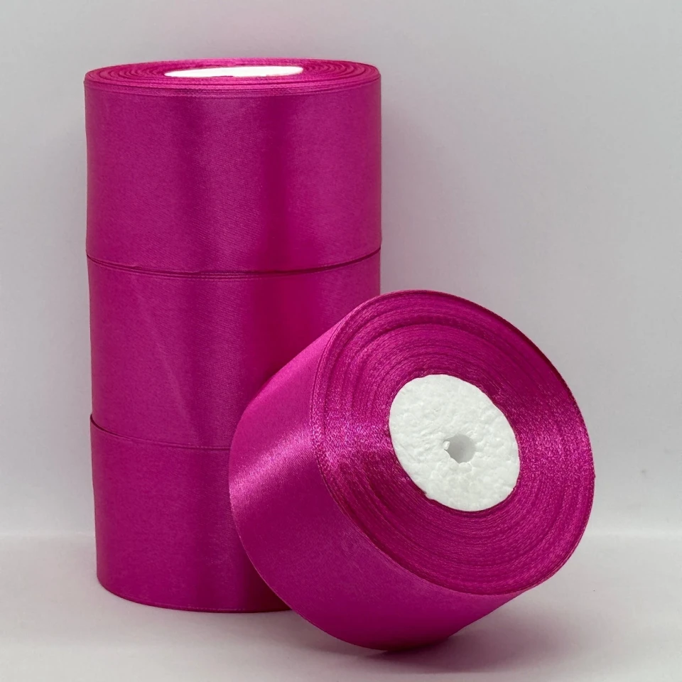Атласная лента 5 см (33 м.), 95 фуксія