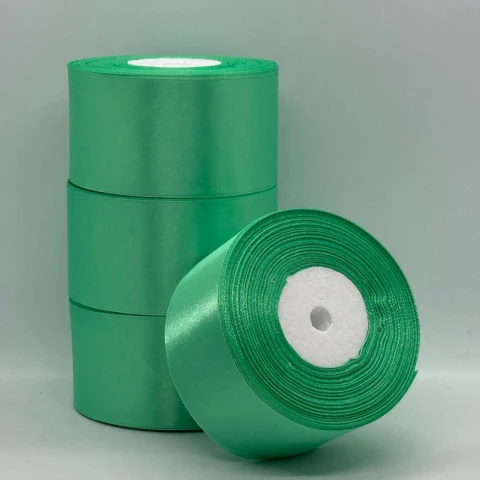 Атласна стрічка 5 см (33 м.), 116 пастельно-зелений