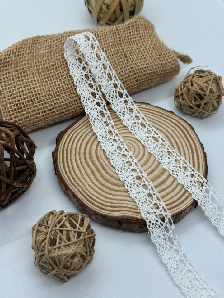 Кружево макраме "Молочный ветер" 2 см.(1 м.), білий