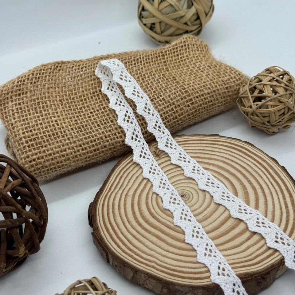 Кружевное макраме "Медовая тишина" 1 см.(1 м.), білий