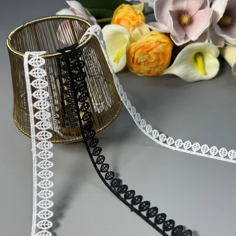 Мереживо поліестер ВВ"Аура стилю" 2 см.(1 м.), білий