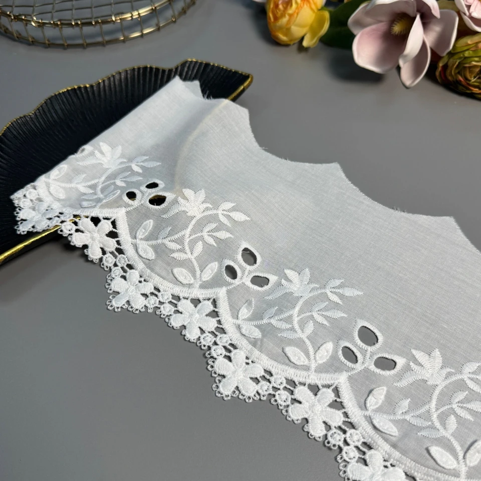 3D Кружево тесьма Солнечная Долина 17 см (1 метр), натуральний