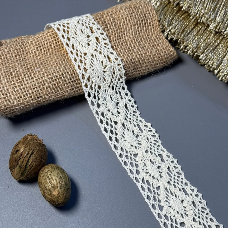 Кружево макраме "Молочная пена" 4,5 см. (1 м.), молочний