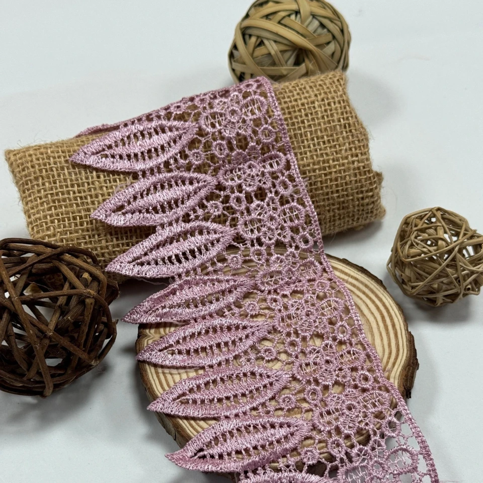 Кружево полиэстер "Тишина кружева"8,5см.(1 м.), рожевий