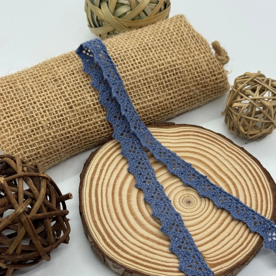 Макраме кружево "Теплое прикосновение" 1,5 см (1 м.), темно синій