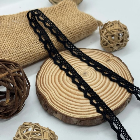 Мереживо макраме "Мережана фантазія" 1 см.(1 м.), чорний