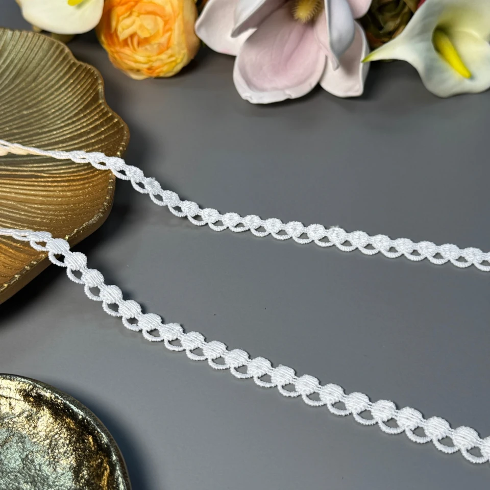 Кружева полиэстер ВВ"Светлая гармония" (1 м.), теплий білий