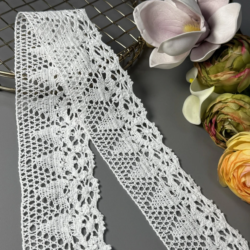 Кружево макраме "Легкий серпанок" 6 см.(1 м.), білий