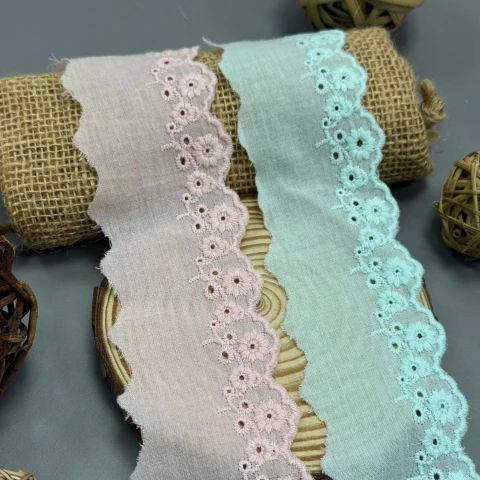 Кружево прошва "Лёгкость прикосновения" 5,5 см (1 м.), бірюзовий