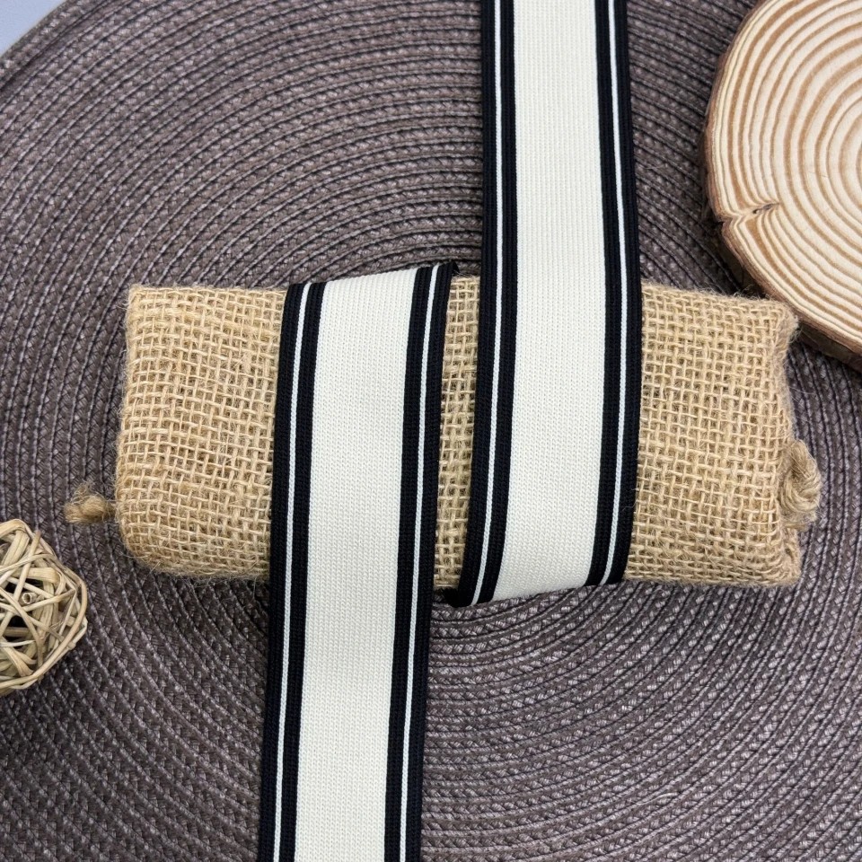 Лампас трикотажный Стиль 4 см (1 м), молочний