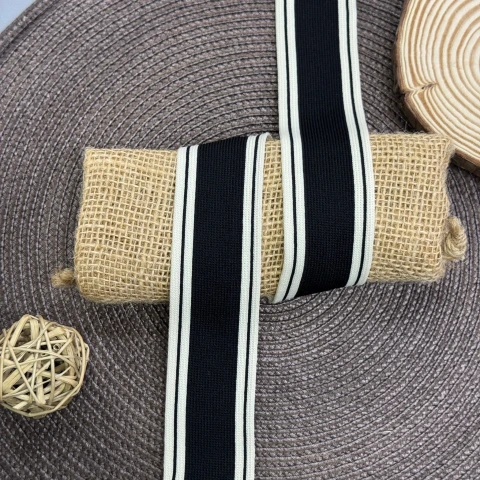 Лампас трикотажный Стиль 4 см (1 м), чорний