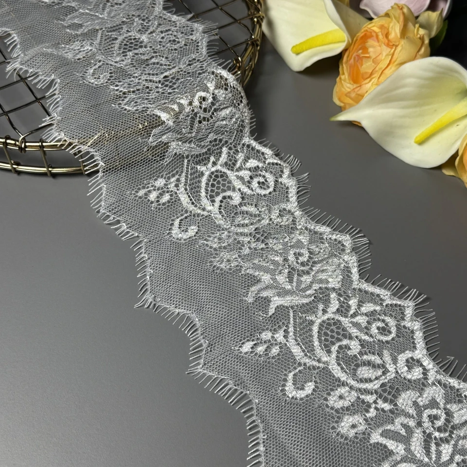 Кружево французское «Chérie» 11 см. (купон 3 м.), теплий білий