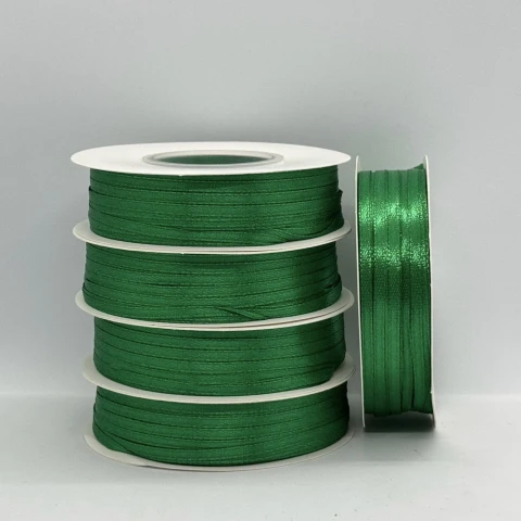Атласна стрічка 0.3 см (91 м.), 76 зелена спаржа