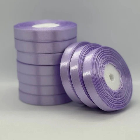 Атласная лента 1.2 см (33 м.), 44 світлий бузок