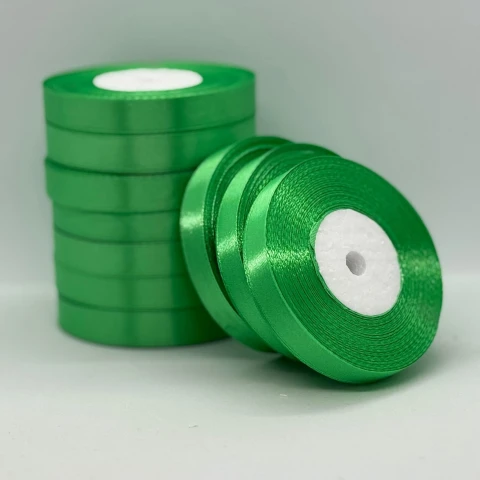 Атласная лента 1.2 см (33 м.), 75 малахіт