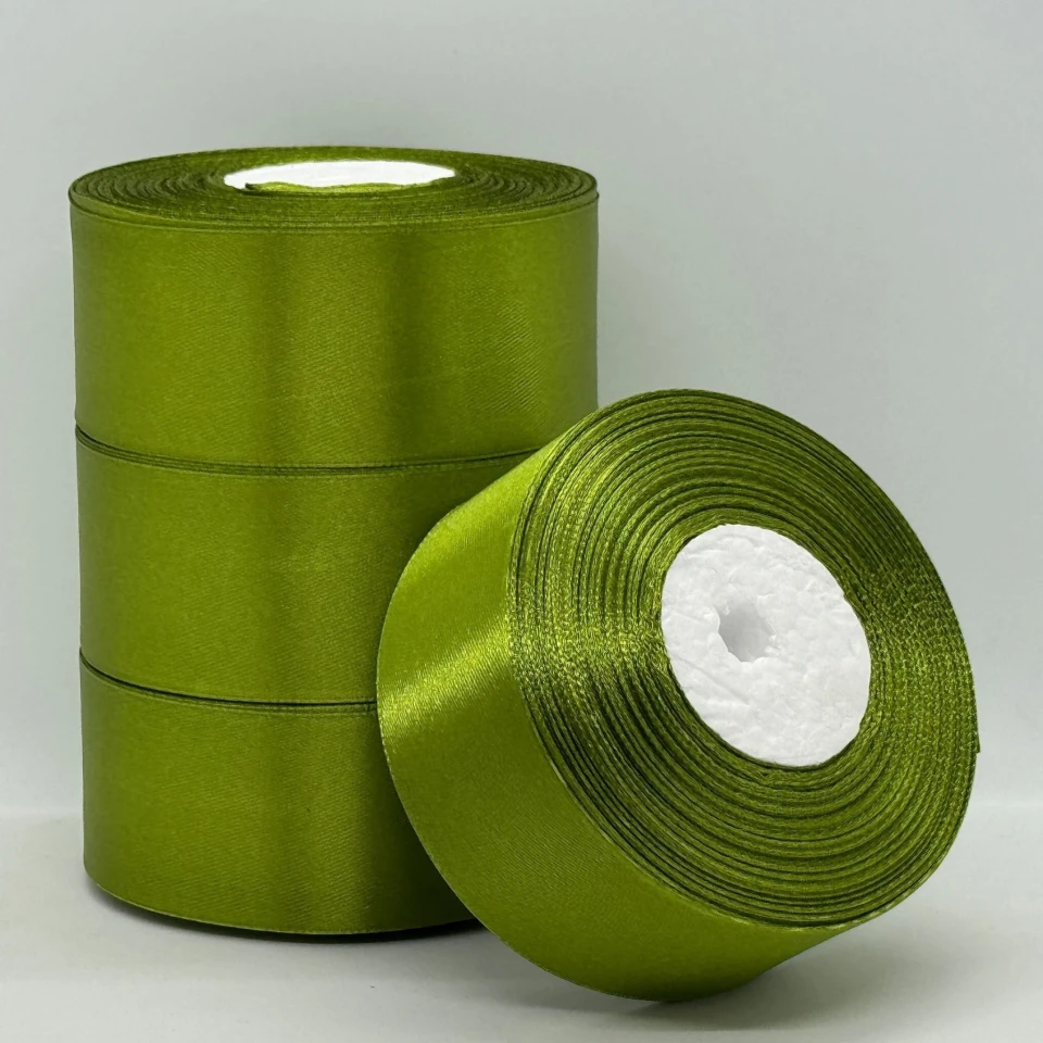 Атласна стрічка 4 см (33 м.), 108 оливковий