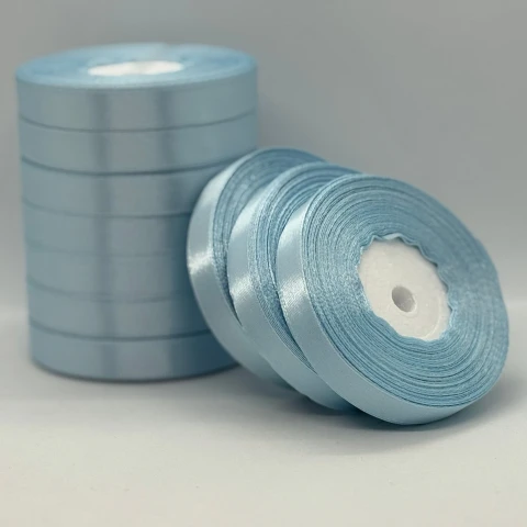 Атласная лента 1.2 см (33 м.), 145 світлий небесний