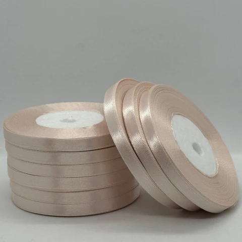 Атласная лента 0.6 см (33 м.), 172 м'який бежевий