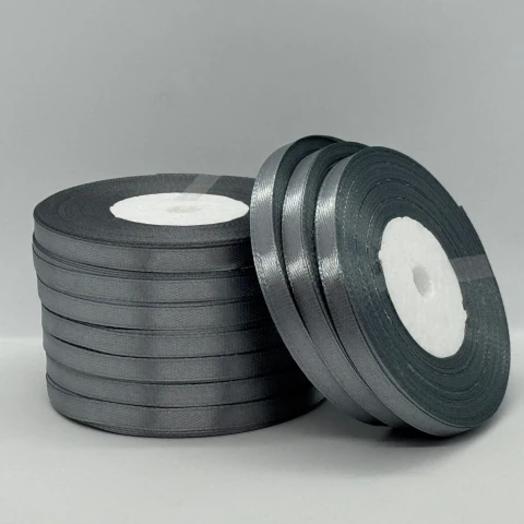 Атласна стрічка 0.6 см (33 м.), 180 темний сірий