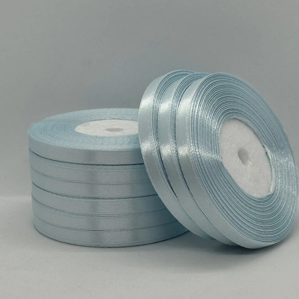 Атласная лента 0.6 см (33 м.), 139 сіро блакитний