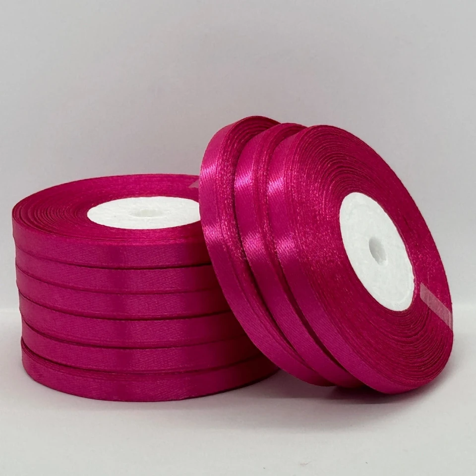 Атласная лента 0.6 см (33 м.), 27 малина