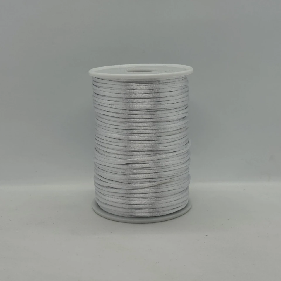 Шнур атласный корсетный 2.3 мм (100 ярдов/91,44 м.), 12 білий