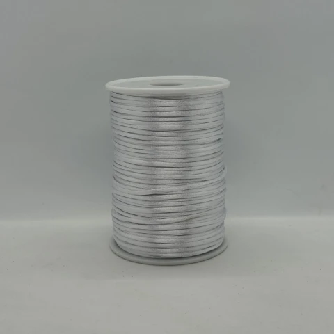 Шнур атласный корсетный 2.3 мм (100 ярдов/91,44 м.), 12 білий