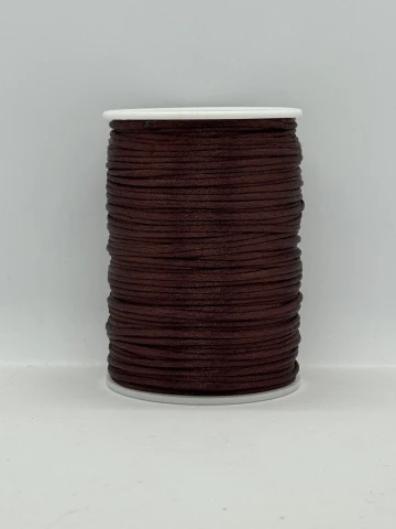 Шнур атласный корсетный 2.3 мм (100 ярдов/91,44 м.), 7 темний коричневий