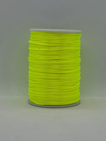 Шнур атласный корсетный 2.3 мм (100 ярдов/91,44 м.), 53 зелений неон