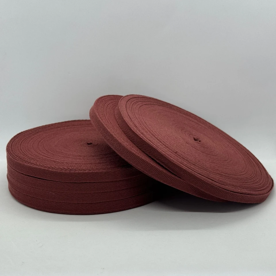 Кіперна стрічка 1 см (40м.), 2374 світлий бордовий