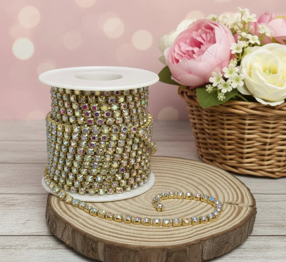 Цепі камні ss 16 4 мм (10 ярдів), золото АВ