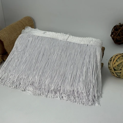 Бахрома танцевальная лапша «Сердце танца» 15 см (9 метров), 1 білий