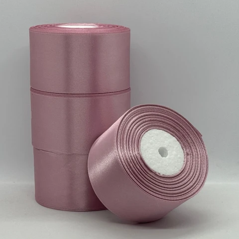 Атласная лента 5 см (33 м.), 169 рожеве золото