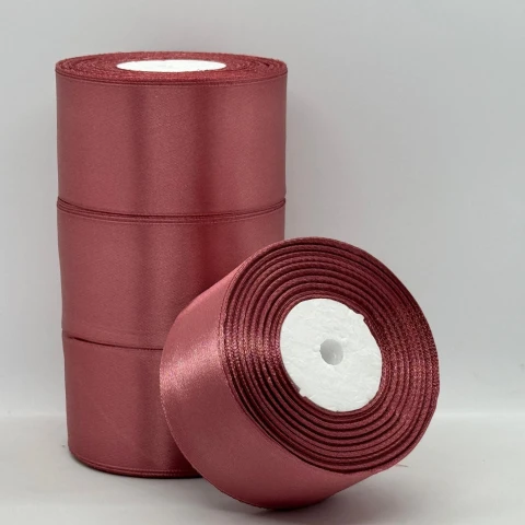 Атласная лента 5 см (33 м.), 102 винно-червоний